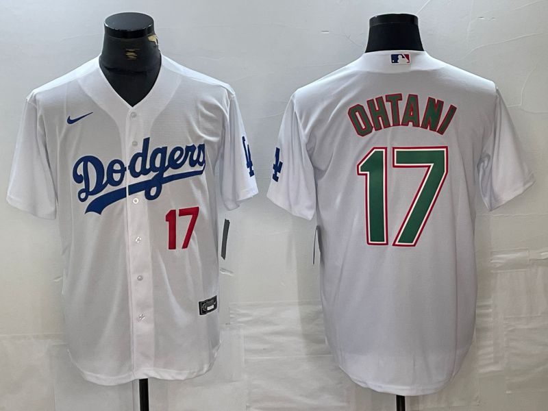 Men Los Angeles Dodgers #17 Ohtani White Nike Game MLB Jersey style 19